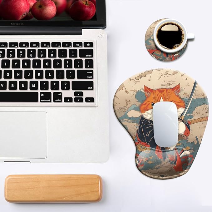 Ergonomic Mouse Pad with Wrist Support, Mouse Pad with Wrist Rest and Coaster - Image 6