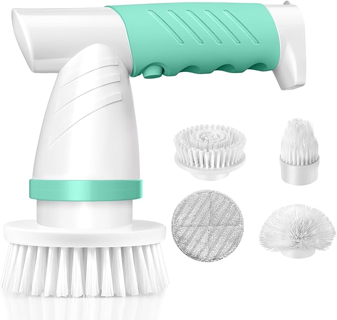 Electric Spin Scrubber, Bathroom Cleaning Brush Shower Scrubber Portable by IEZFIX-US