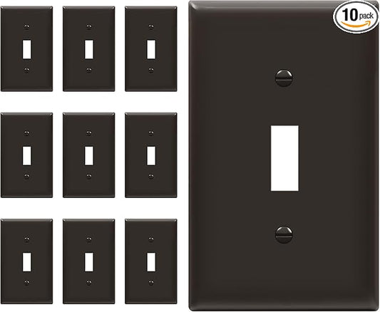 ENERLITES Toggle Light Switch Wall Plate, Gloss Finish, Standard Size 1-Gang by Enerlites