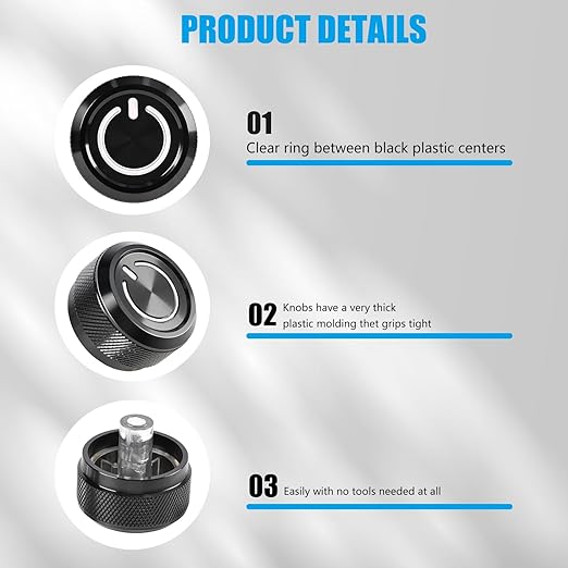 Xomzema 3Pcs Upgraded Control Switch Knob - Image 8