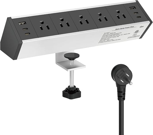 Tecmojo Desk Clamp Power Strip 5 Outlet by Tecmojo