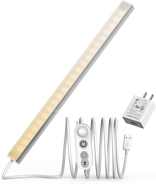ASOKO Motion Sensor Dimmable Led Under Cabinet Lighting, 14.5in USB Plug-in by ASOKO