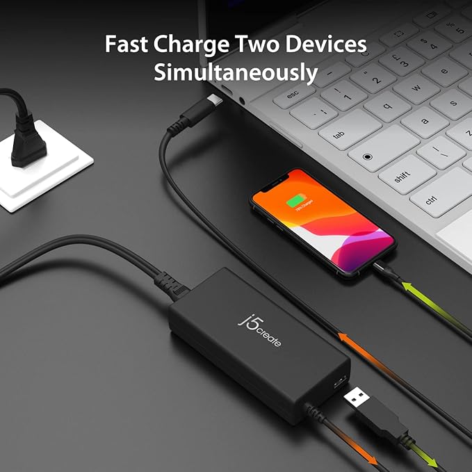 j5create USB Type C Super Charger PD 90W + USB Type A 10W Fast Charging - Image 3
