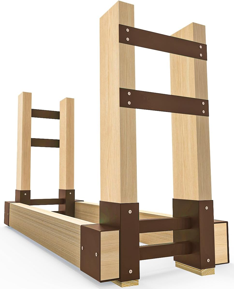 outdoor firewood rack bracket kit for 2x4 lumber, main product view