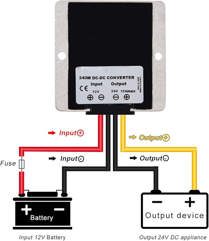 MGGi DC Boost Converter, 12V to 24V 10A 240W Voltage Booster, DC Power Supply - Image 5