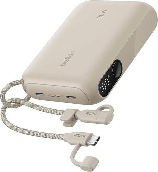 Belkin Portable Charger, Slim USB-C Power Bank 10, 000mAh w/ 2 USB-C Ports by Belkin
