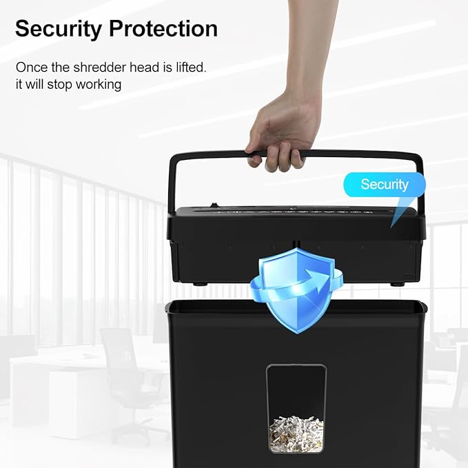Woolsche Paper Shredder for Home, 5 Sheet Desktop Cross Cut - Image 6