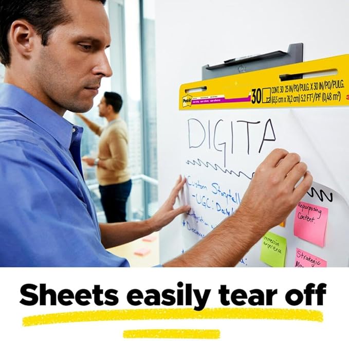 Post-it Super Sticky Easel Pad 25 in x 30 in White 30 Sheets/Pad 2 Pad/Pack - Image 7
