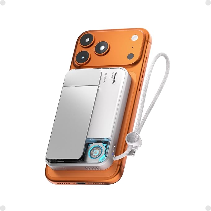 sharge ICEMAG 3 MagSafe Portable Charger, Qi2 25W Magnetic Power Bank 10000mAh by SHARGE