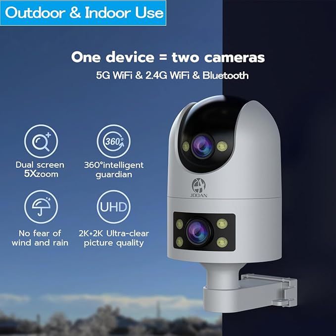 2K Indoor Cameras for Home Security, Dual-Lens Security Camera 360° PTZ for - Image 8
