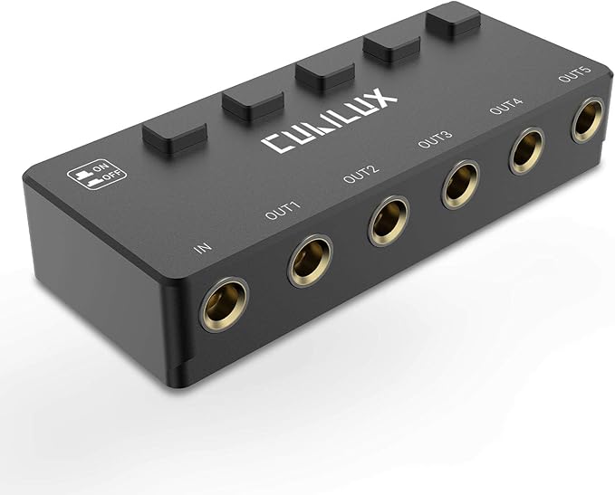Cubilux 5-Way 6.35mm Stereo Audio Splitter by Cubilux
