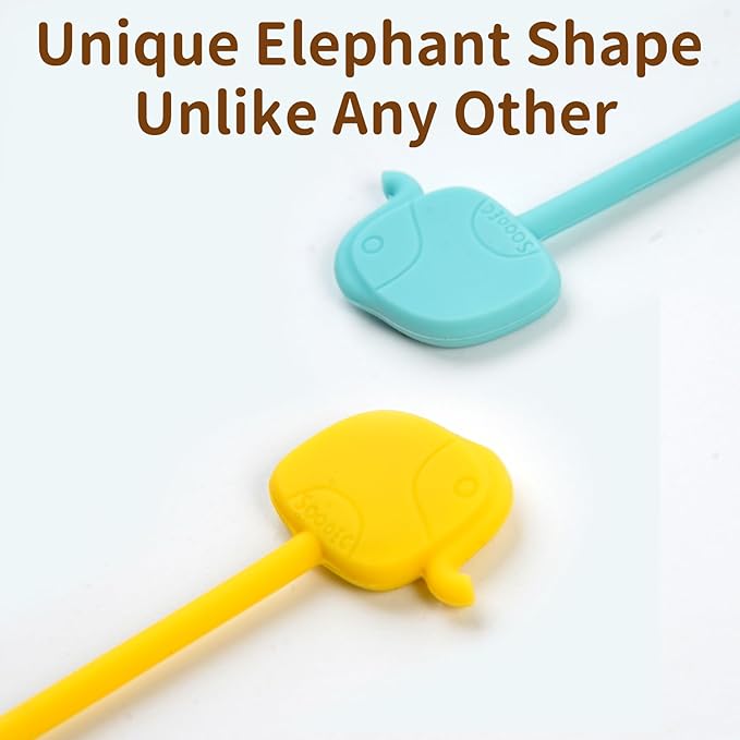 SOLIDATOR Charming Elephant Magnetic Cable Ties – 24 Pack, Reusable Silicone - Image 2
