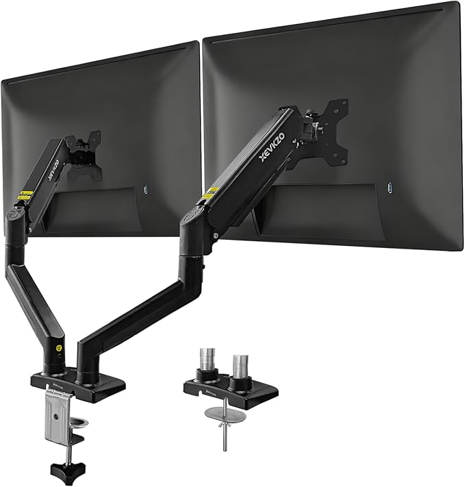 XEVKZO Dual Monitor Arms, Gas Spring Monitor Arms by Unknown