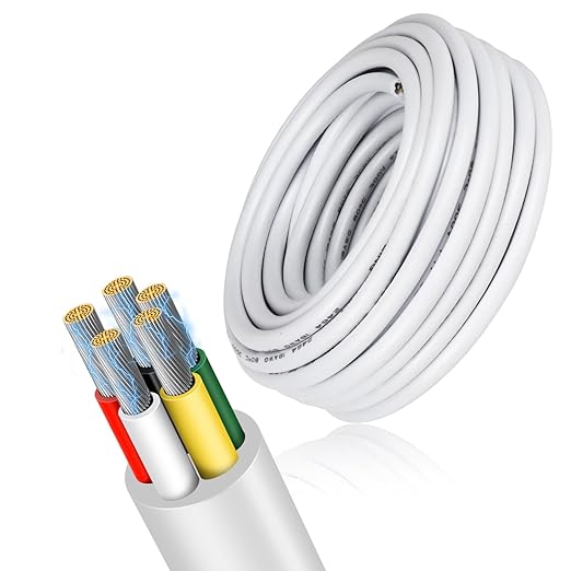 20 Gauge 5 Conductor Electrical Wire, 100FT Low Voltage 20/5 Tinned Copper by RESHAKE