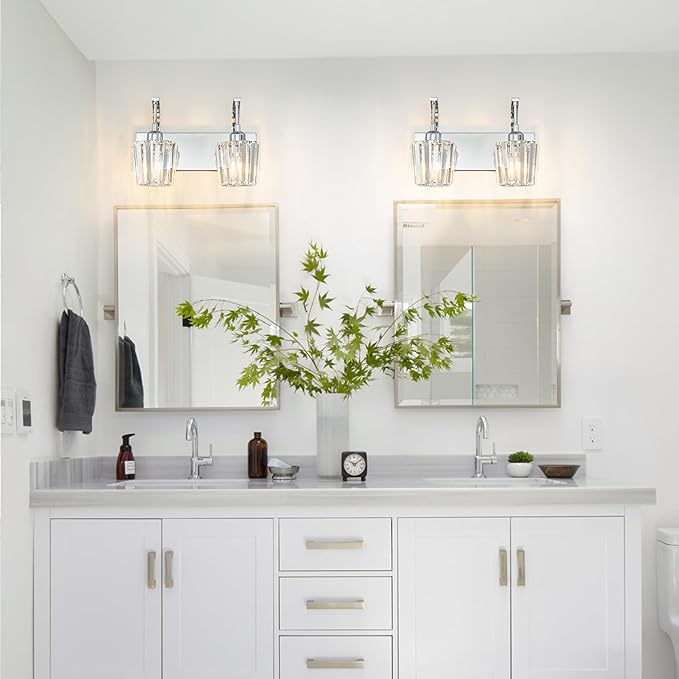 FDPBY Modern Bathroom Vanity Light, 2-Light Chrome Wall Sconce - Image 7