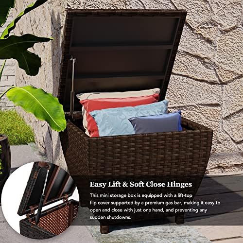 sundale pe wicker deck storage box, 13 gallon, package contents