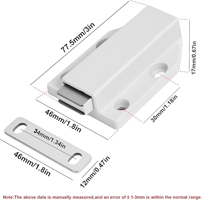 4 Pack Magnetic Push Latch, Heavy Duty Magnetic Touch Latch, - Image 2