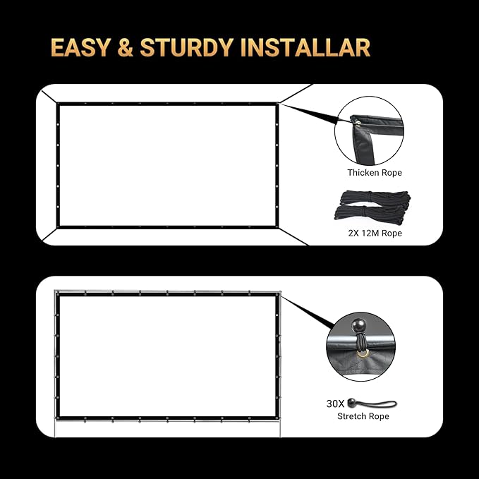 250 Inch Extra Large Projector Screen | Cinema-Grade Huge Movie Screen - Image 4