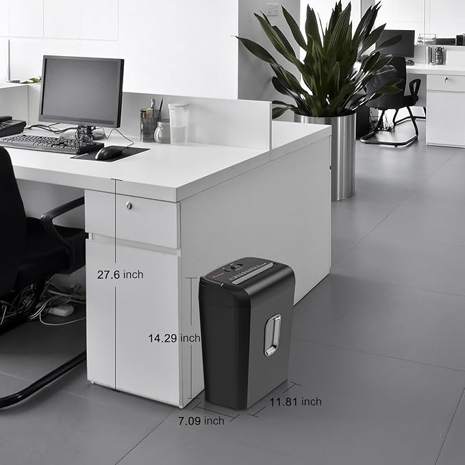 Bonsaii 6-Sheet Micro-Cut Paper Shredder, P-4 High-Security - Image 9