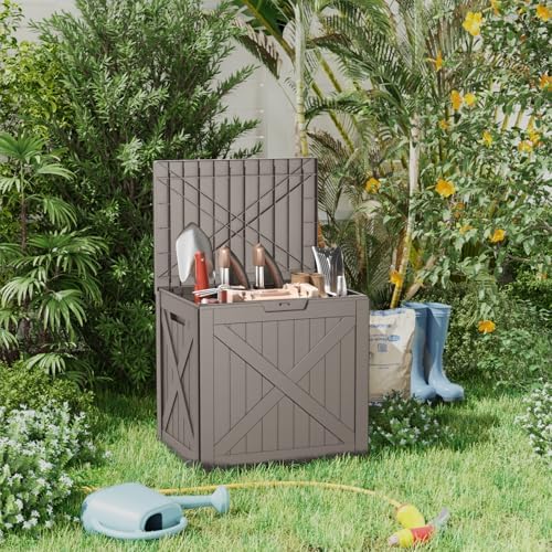 32 gal lockable outdoor storage box waterproof uv-resistant, package contents