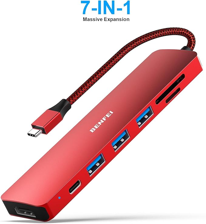 BENFEI USB C HUB 7-in-1, USB-C HUB Multiport Adapter - Image 2