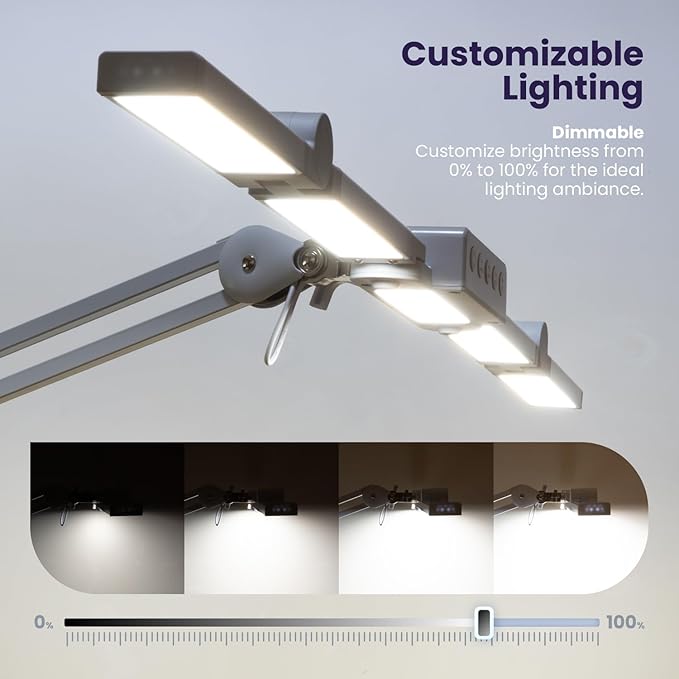 Neatfi 3, 000 Lumens LED Desk Lamp, 360 SMD LEDs, CRI 95, Adjustable Light Modes - Image 6