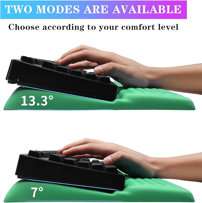 Computer Keyboard Stand with Wrist Rest, Ergonomic Tilted Keyboard Holder - Image 2