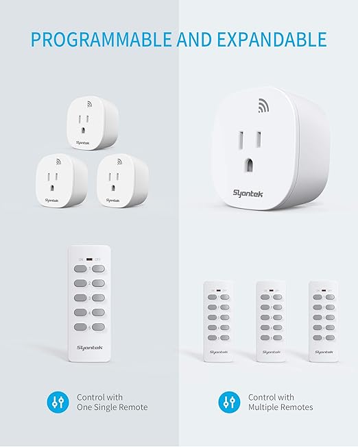 Syantek Remote Control Outlet Wireless Light Switch - Image 5