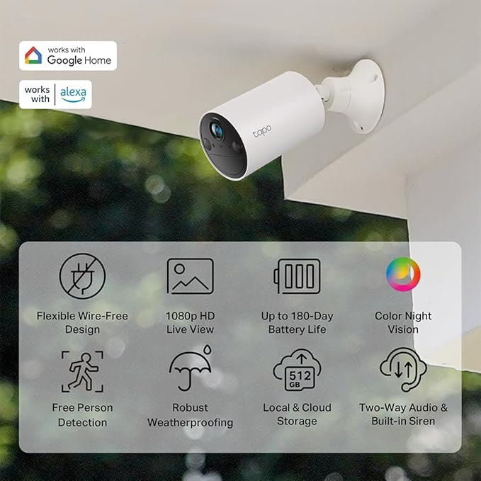 TP-Link  Wireless Outdoor Security Camera, Free Person Detection - Image 2