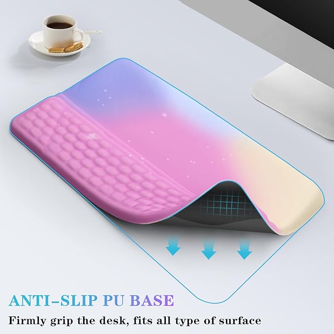 Computer Keyboard Stand with Wrist Rest, Ergonomic Tilted Keyboard Holder - Image 4
