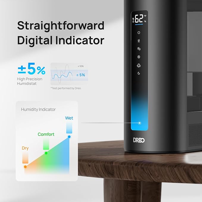 DREO 6L Humidifiers for Bedroom, Smart Warm & Cool Mist for Large Room - Image 4