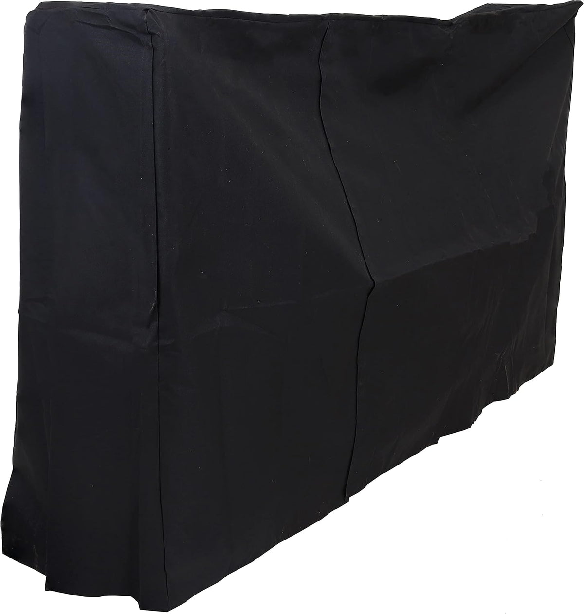sunnydaze 6-foot firewood log rack cover, black, main product view