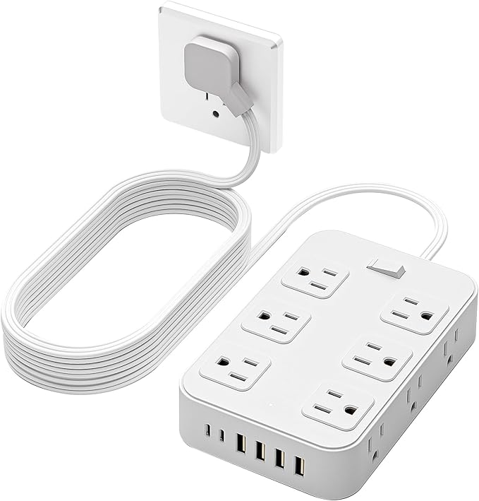 Solidock Flat Plug Power Strip Surge Protector by Unknown