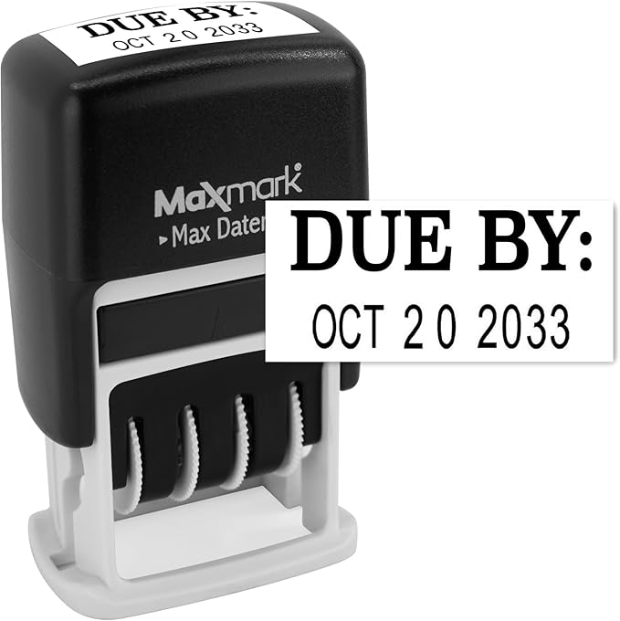 MaxMark Self-Inking Rubber Date Office Stamp by Maxmark