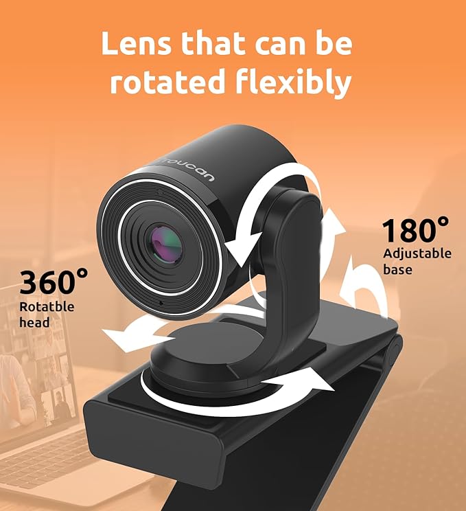 TOUCAN 1080P Webcam with Microphone, FHD Streaming Camera with 1080P/60fps - Image 5