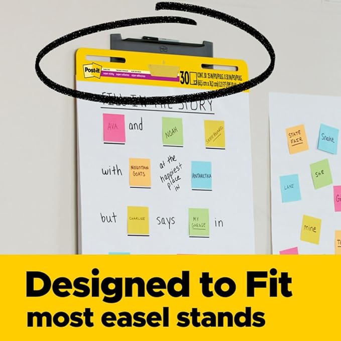 Post-it Super Sticky Easel Pad 25 in x 30 in White 30 Sheets/Pad 2 Pad/Pack - Image 2