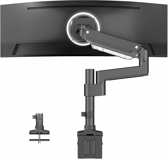 VIVO Premium Aluminum Single Screen Pneumatic Spring Monitor Arm Desk Mount by VIVO