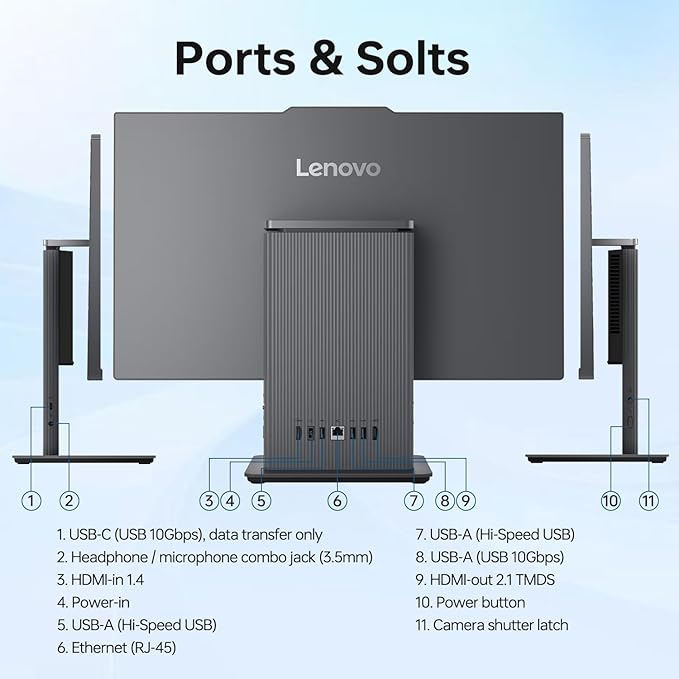 Lenovo IdeaCentre I All-in-One PC, Intel Core i5-13420H, 16GB DDR5 RAM - Image 8