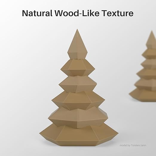 ELEGOO Wood PLA Filament 1.75mm 1KG, Real Wood Fibers Filled 3D Printer - Image 2