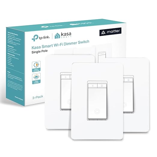 Kasa Smart Kasa Matter Smart Dimmer Switch: Voice Control w/Siri, Alexa & by KasaSmartbyTP-Link