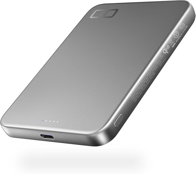 CIO Qi2 Magsafe Charger, 5000mAh Ultra-Slim Magnetic Wireless Charger iPhone by CIO