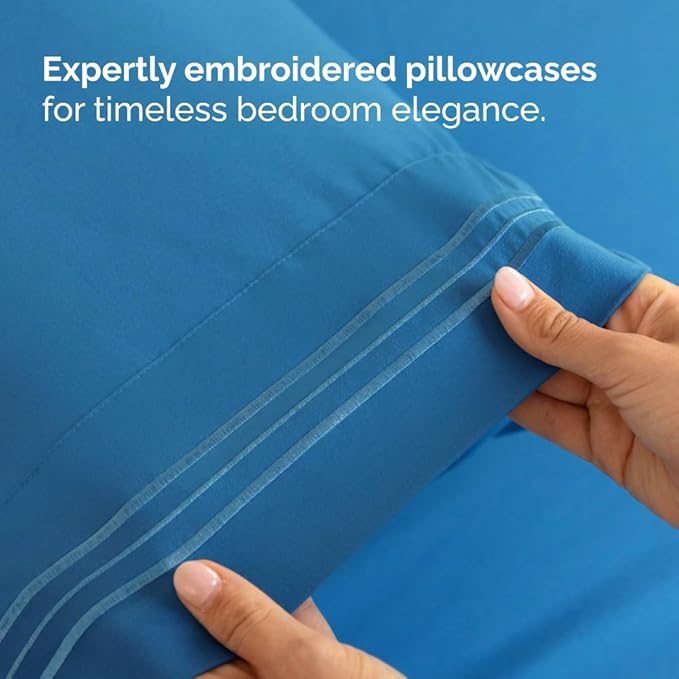 Split Head King Sheet Set – 4 Piece Flex Split Top King Sheets - Image 7