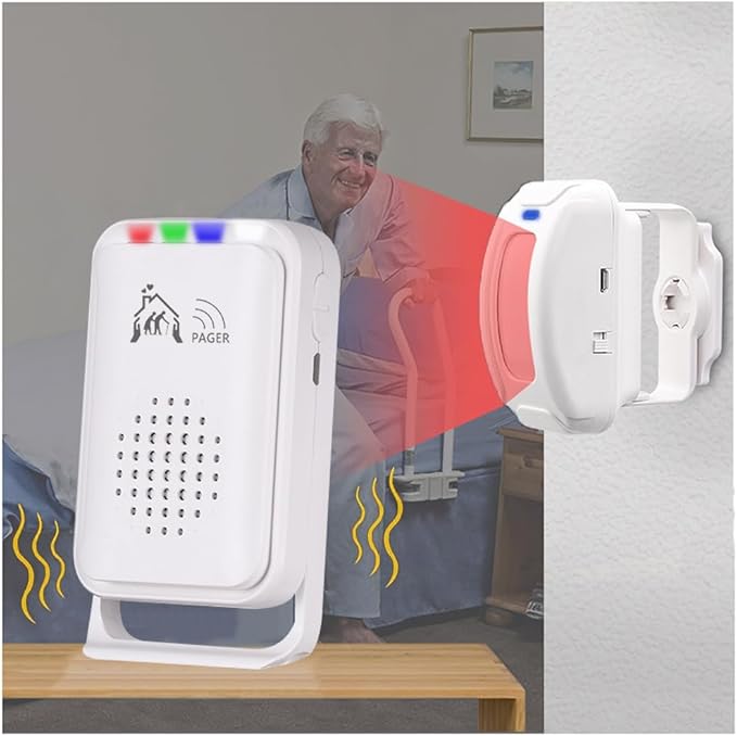 Bed Alarm for Elderly Adults Wireless，Bed Sensor Alarm and Fall Prevention for by Nesthao