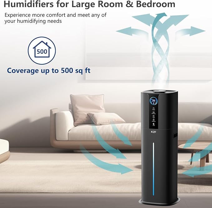 9L Smart Humidifiers for Bedroom Large Room, 2.3Gal Cool Mist Top Fill Diffuser - Image 5