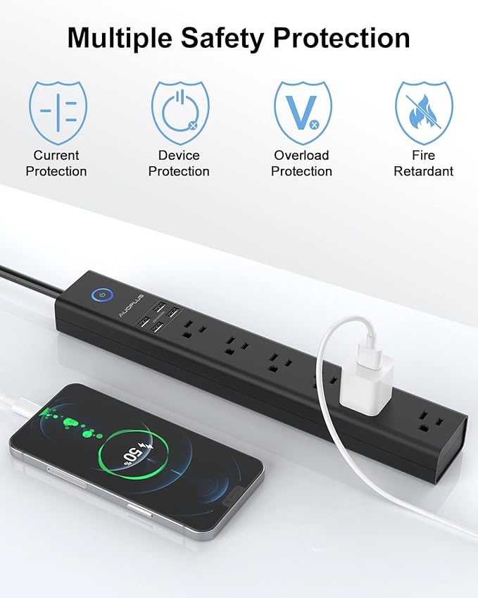 2 Pack Power Strip Surge Protector - Image 5