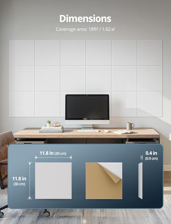 Square Acoustic Wall Panels, Sound Absorbing Panels - Image 8