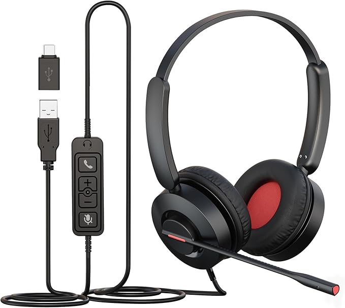MAIRDI USB Headset with Microphone, PC Headset with Mic Noise Cancelling by MAIRDI