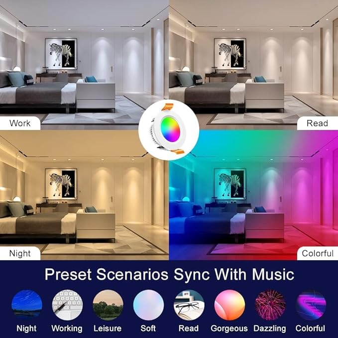 inShareplus 2 Inch Smart Recessed LED Lights, WiFi Downlight 5W 120V, Dimmable - Image 7