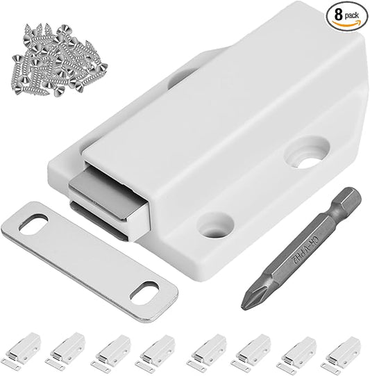 8 Pack Magnetic Push Latch, Heavy Duty Magnetic Touch Latch, by Unknown