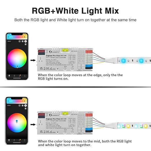 GLEDOPTO ZigBee 3.0 LED Strip Light Controller Pro Max 5 in 1 RGBCCT RGBW RGB - Image 5